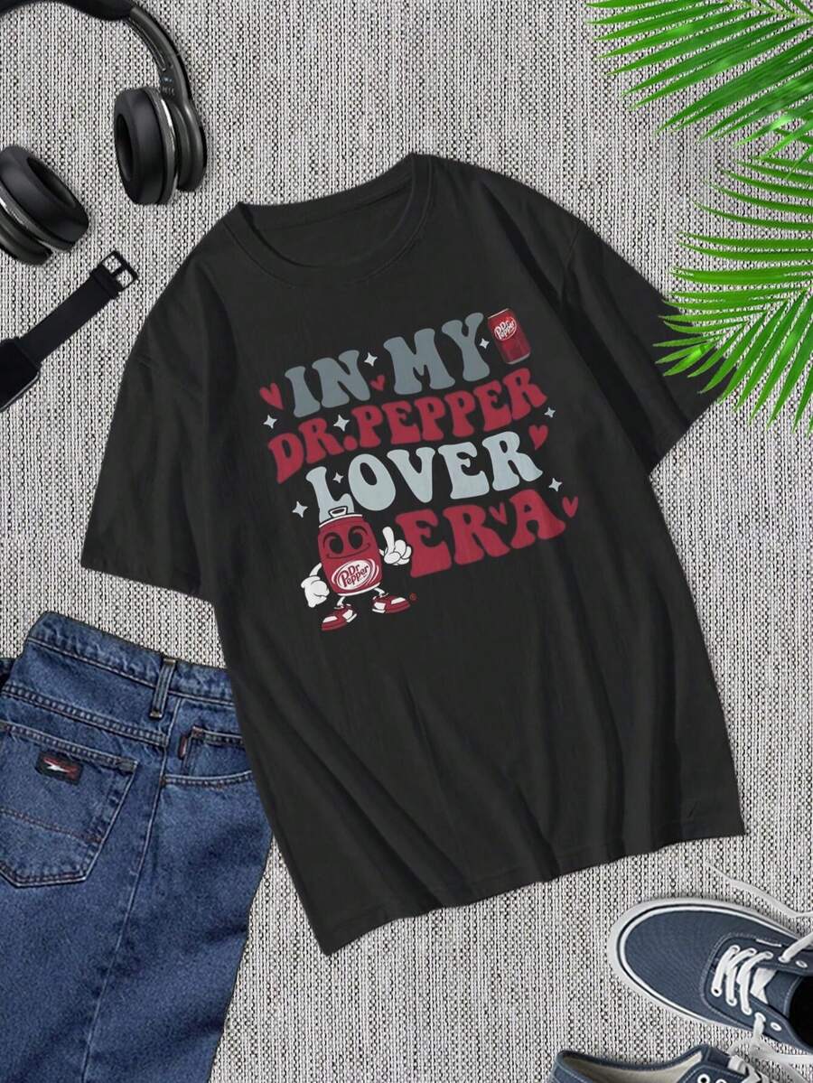 Camiseta gráfica suave y cómoda para amantes de Dr. Pepper - Diseño vintage de refresco | Camiseta informal de moda para hombre y mujer | Regalo perfecto para marido y mujer - Negro - Ver 1