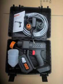 1pc Cordless High Pressure Washer, Portable Electric Pressure Cleaner, Handheld High Pressure Car Wash Gun With Foam Sprayer, Equipped With 6.0Ah Rechargeable Battery & 5m Hose, 1.2MPa Pressure, Suitable For Car, Floor, Yard Cleaning And Watering - Multicolor - View 12