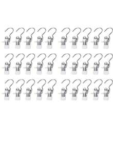 20/10/5/1 Pieces Of Stainless Steel Clothes Clip, Stainless Steel Clothes Hanger Hooks, Simple Stainless Steel Hook Clip,30/40/42 Pieces Of Stainless Steel Clips,Laundry Pegs With Hooks,(Coat) Hanger,Interior ,Portable Hanging Clothes Clip, Wardrobe Storage Racks, Clothes Hangers Easter Decorations, Mother's Day Clothing Spring Decorations, Holiday Decorations,Hanger Dress Pants Shoes Jeans Boots Skirt - Multicolor - View 34