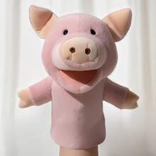 Dog, Monkey, Gorilla, Shark, Fox, Pig, Bear, Teddy, Rabbit, Parrot Animal Hand Puppet Doll, Mouth Movable, Kindergarten Educational Plush Puppets