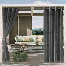 1 件纯色防水户外涤纶薄纱窗帘，现代简约防尘防晒凉亭防水窗帘，适用于阳台、窗帘、庭院等房间装饰家居装饰
