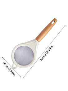 1pc Stainless Steel Handheld Flour Sifter, Kitchen Baking Fine Mesh Strainer, Powdered Sugar Sieve, Juice/Soup Separator