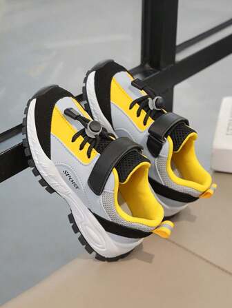 Kids Boys & Girls Outdoor Hiking Shoes, Spring/Summer New Elastic Buckle Fashion Sports Sneakers