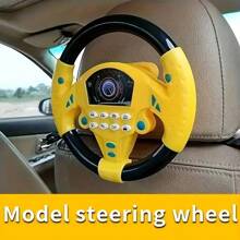 1pc Kids Simulated Driving Controller Spin Tune Interactive Music Steering Wheel Interactive Car Steering Wheel Toy Educational Activity Gift ABS Resin Assorted Colors No Batteries Included Type Rand