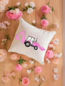 Personalisierter Kinder-Bagger Kissenbezug - beidseitig Muster, personalisiert mit Foto/Text/Name, dekorative Kissenbezüge, personalisierte Kissenhüllen, ideal als Geschenk und Geburtstagspräsent für Kinder