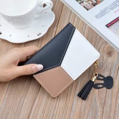Fashion Wallets, Women's Wallets, Short Wallets, Portable Pouches, Small Handbags, Women's Card Holders, PU Leather, Foldable Coin Purses