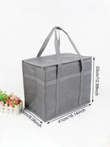 1Pc Portable Lunch Insulated Cooler Bag Folding Insulation Picnic Ice Pack Food Thermal Bag Drink Carrier Insulated Bags Beer Foil Food Bag Outdoor Camping Travelling BBQ Catering Materials Zipper Bag Picnic Folding Insulated Bag