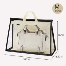 Bolsa organizadora colgante con cubierta de polvo transparente, bolsa a prueba de humedad para guardar bolsos