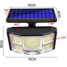 Lámpara Solar Todo en Uno con Panel Giratorio y Cable de 483 cm para Máxima Flexibilidad – Foco Solar Ajustable con 3 Modos de Luz, Sensor de Movimiento y Control Remoto – Reflector Solar con Sensor para Jardín, Patio, Entrada, Garaje, Terraza y Pared – Luz Solar para Exteriores con Carga de 6 a 8 Horas al Día y Noche Automática – Iluminación Solar Versátil con Luz LED Brillante, Modo Inducción, Luz Débil y Normalmente Encendido – Luz Media Ajustable con Junta de 90 a 160 Grados, Interruptor de Encendido y Apagado, Dimensiones de 14 cm, 15 cm, 9 cm, 10 cm y 4 cm – Lámpara LED Solar con Control Remoto para Iluminación Práctica y Diseño Versátil en Espacios Exteriores – 15 Segundos de Activación por Movimiento - Negro - Ver 6