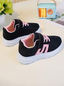 1 Pair Zhino Selected Children's Casual Breathable Mesh Sneakers With EVA High Elastic Shock Absorption, Suitable For Indoor/Outdoor, Spring/Autumn - Pink - View 3