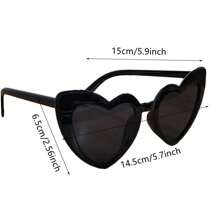 11pcs Heart Shaped Glasses Photo Booth Props, Suitable For Men & Women, Singles Party, Christmas, Birthday, Holiday Party Decoration