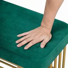 Moderne Schuhbank mit Sitzfläche aus Samt und stabilem Metallgestell Platzsparende Flurbank mit verstellbaren Füßen Ideal als Schuhbank für Flur Schlafzimmer und kleine Wohnungen