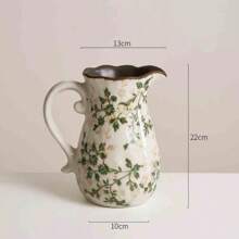 Rustykalny zabytkowy ceramiczny wazon na kwiaty, nowy chiński styl świeży i prosty kwiatowy uchwyt na wodę do salonu, gabinetu, biura