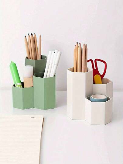 1pc Multifunctional Desktop Organizer - Pen Holder, Pencil Cup And Office Accessories Storage For Home, Office And School, Beauty Station Organizer, Desktop Shelf, Student School Supplies, Back To School Supplies,Pencil Case,Pencil Pouch,School Bag
