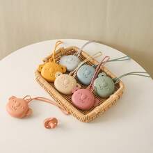 Minimalist Multi-Color Koala Pacifier + Storage Bag Set, Baby Teething & Soothing Toy, Washable Safe Soft Silicone - Multicolor - View 5