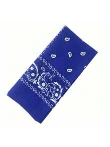 5 piezas Pañuelos cuadrados de poliéster con patrón paisley elegante y bohemio, unisex, versátiles para primavera/verano