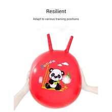 1 件大号加厚充气弹力球健身玩具，感官开发训练器材卡通手柄弹力球，适合健身锻炼