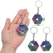 Breloc cu inel de decompresie hexagonal geometric imprimat 3D, vârfurile degetelor în formă geometrică se pot transforma și transforma liber jucărie de decompresie portabilă