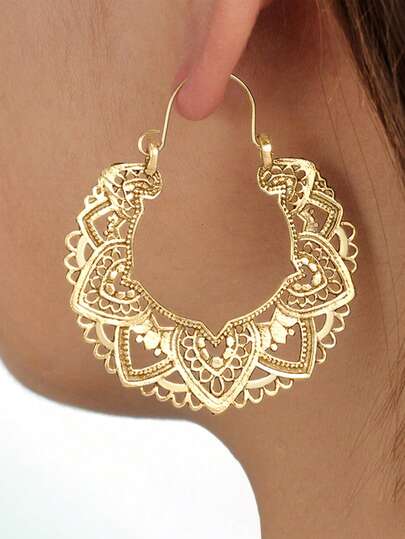 1 par de pendientes de aro de estilo retro, adecuados para mujeres, se pueden usar como joyería para bodas, aniversarios, fiestas, Día de San Valentín, Día de la Madre, etc.