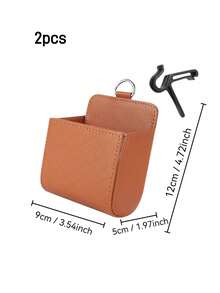 1/2 szt. Wielofunkcyjne pudełko do przechowywania w otworze wentylacyjnym samochodu ze skóry PU z małym uchwytem montażowym - trwały i stylowy design, dużo miejsca na akcesoria, idealne do przechowywania małych przedmiotów w samochodzie, służące jako uchwyt na telefon itp., poprawiające wrażenia z jazdy Sun Travel Cool