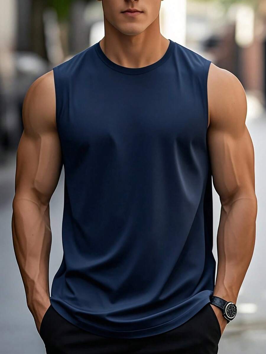 GRDR 男士夏季圆领无袖休闲背心