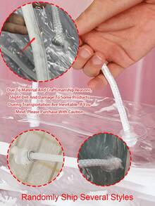 Clear Clothes Storage Bags PVC Organizers With Reinforced Handle Vinyl Storage Bag For Comforter, Blanket, Bedding, Duvet, Transparent Moving Totes With Sturdy Zipper, Waterproof Bedding Blanket Packaging Bag, Large Capacity Travel Accessories Organizer, Clear Zippered Organizers, Transparent Zipper Storage Bag For Clothing, Linens, And More - Multicolor - View 11