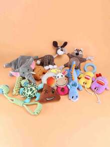 1pc Pet Sound Emitting Toy Fox With Squeaker Suitable For Small And Medium Dogs To Play