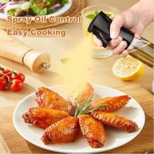 1pc Olive Oil Cooking Spray Bottle, Glass Oil Dispenser Bottle Sprayer, Refillable Oil & Vinegar Mister Sprayer Bottle, Air Fryer High Pressure Sprayer Bottle - Polypropylene, Dual-Use Oil Sprayer & Mister, Cookout Gift Idea For Father's Day, Mother's Day, Friends, Boyfriend, Girlfriend, Family, Teacher, Coworker, Halloween, Christmas (Random Color And Style)