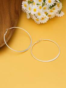 1 Pair Women's Fashion Simple Geometric Hoop Earrings