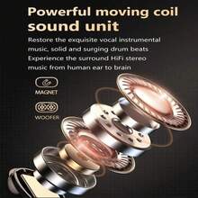 S20 High Mirror 5.2 Wireless Bluetooth Headset With Binaural Touch HIFI Stereo - 白色 - 查看 11