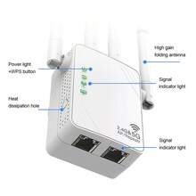 1200Mbps WiFi Extender Booster, WiFi Booster WiFi Extender With Compact Design, WiFi Extender Booster With Ethernet Port, WiFi Booster Range Extender For Any Router