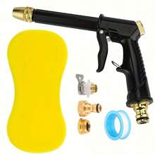 1 pieza Pistola de agua para lavar casa/coche, juego de herramientas de limpieza con conector para manguera de jardín