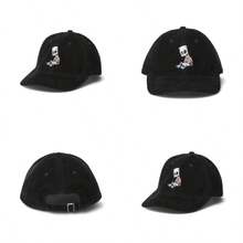 Bart Simpson Men's Skeletons Corduroy Baseball Cap Black - 黑色 - 查看 1