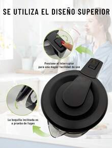 2L Electric Glass Kettle, 2.0L Water Heater,  Stainless Steel Lid And Bottom, Auto Shut-Off And Protection, Fast Heating Tea Kettle - US A Type Plug(110-127V) - View 10