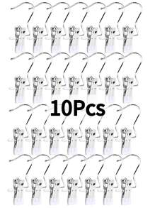 20/10/5 Pieces Of Stainless Steel Clothes Clip, Laundry Clothes Nail With Hook, Boot Hangers For Closet, Clips With Hooks, Portable Hanging Clothes Clip, Wardrobe Organizer, Multi-Function Single Clip Clothes Hanger, Bootleg Clip, Seamless Hooks Fabric Organizer For Pants, Hats, Skirts, Socks, Shoes Dress Pants Shoes Jeans Boots Skirt,Spring,Minimalist,Summer Tops