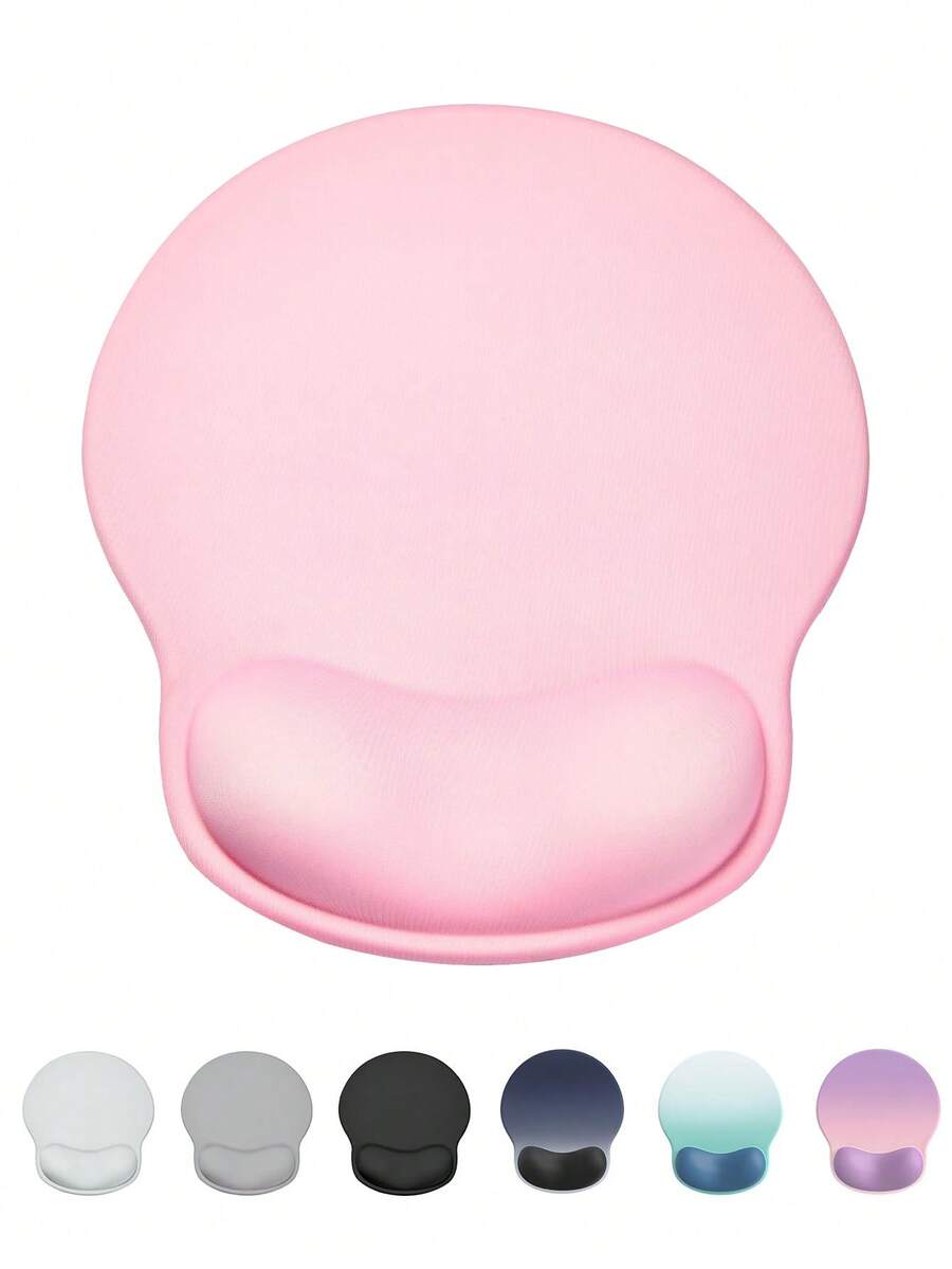1pc Silicone Comfortable Thickened Anti-Slip Wrist Rest Mouse Pad With 3D Stereo Effect, Suitable For Office - Multicolor - View 1