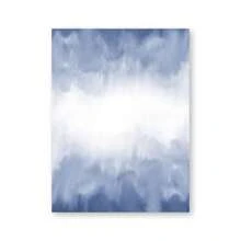 Pittura astratta ad acquerello blu indaco, stampe su tela d'arte da parete a tema oceano e , poster nordici per decorazione parete del soggiorno, con opzione cornice