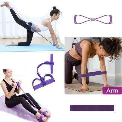 AiScrofa 4-Piece Pilates Ring Set, Magic Ring Pilates Ring Thigh Exercise, Yoga Ring Thigh Toner, Women's Home Pilates Equipment, Pilates Ring Fitness Equipment Thigh