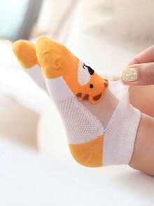 5 pares de calcetines cortos versátiles, suaves y transpirables con diseños de dibujos animados lindos para niños - Multicolor - Ver 5