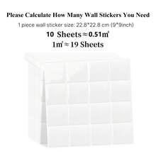 WoStick 1/4/10/20pcs Multi-Color Mosaic Tile, Waterproof Anti-Fouling, Self-Adhesive Backsplash - Easy DIY Installation. Removable Self-Adhesive Wall Tile Stickers, Suitable For Kitchen Bathroom Backsplash, Holiday Decor