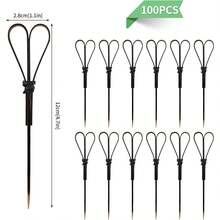 200/100/50/10 piezas Pinchos de fruta creativos, pinchos de bambú, pinchos decorativos, tenedores de fruta para pasteles y aperitivos, aptos para diversas ocasiones y fiestas, útiles escolares