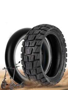 GLDYTIMES 1 套 70/65-6.5 越野轮胎和内胎，10 英寸 10x2.75-6.5/10x2.70-6.5 踏板车外胎和内胎适用于 Hover-1 Alpha/Hiboy Titan Pro/Max3/Evercross H5/Emove Cruiser 电动踏板车 - 黑色 - 查看 1
