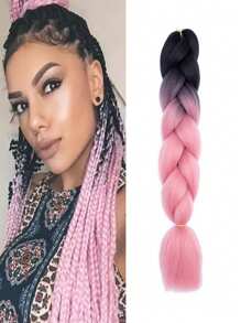Estensioni per trecce arcobaleno da 24 pollici, capelli sintetici viola professionali, trecce jumbo, estensioni per capelli colorate a gradiente africane per intrecciare all'ingrosso per Ognissanti e Natale