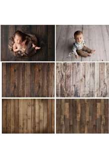 Fondo de fotografía para recién nacidos con impresión de piso de madera vinílico, telón de fondo retro para retrato, accesorios para estudio fotográfico de infantes, regalo para sesiones de cumpleaños y baby shower de niños