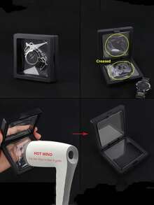 4/8/12 件浮动展示盒，3D 浮动框架展示架，透明 PE 珠宝收纳盒，适用于挑战币、AA 奖章标本、芯片、昆虫、植物标本、珠宝