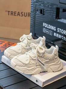 Girls' Summer 2025 New Mesh Breathable Athletic Casual Sneakers, Lace-Up Campus Outdoor Running Shoes, Middle & Big Kids