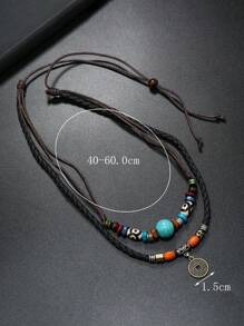 1pc Bohemian Style Necklace Accessory, Displays Unique Personalized And Style, Versatile Casual Decoration For Men And Women
