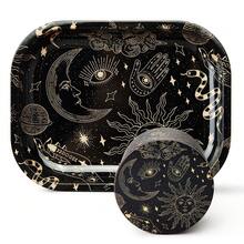 Magic Printing Rolling Tray Set With Grinder, Metal Rolling Tray Combo Kit Ideal For Gifts, Easy To Carry - Ảo thuật - Xem 1