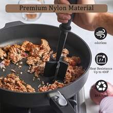 1 Handheld Meat Chopper, Cooking Scraper, Minced Meat Chopper, Stirring Shovel
