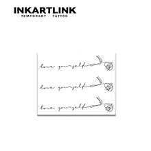INKARTLINK 非永久性纹身技术 - 个性化临时纹身设计，防水纹身贴纸，可持续 1-2 周，适合男性和女性 - 黑色 - 查看 4
